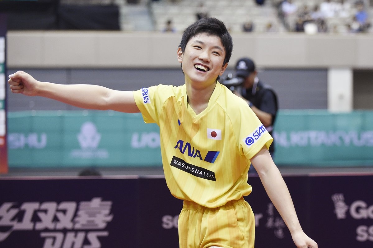 Ha nha vo dich Olympic, than dong 14 tuoi Harimoto len ngoi o que nha hinh anh