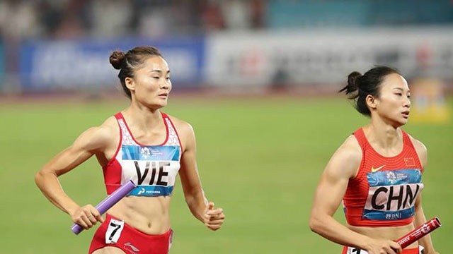 Danh bai Trung Quoc, dien kinh Viet Nam co them huy chuong o ASIAD hinh anh