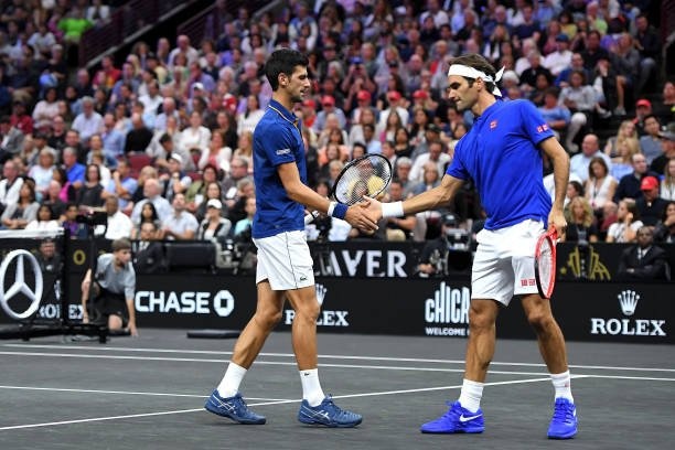 Federer ket hop voi Djokovic tai Laver Cup anh 1