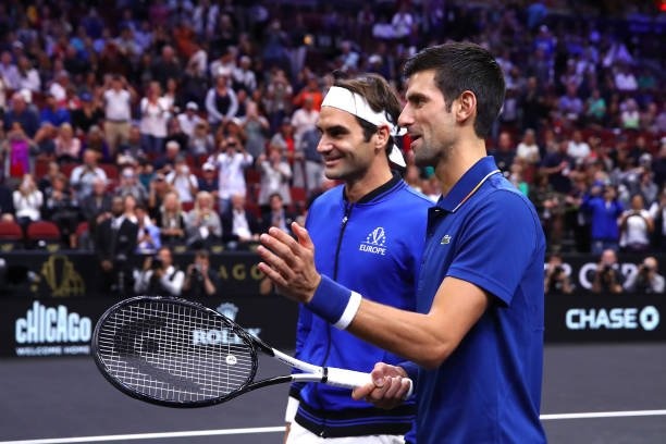 Federer va Djokovic thua nguoc trong lan dau thi dau danh doi hinh anh