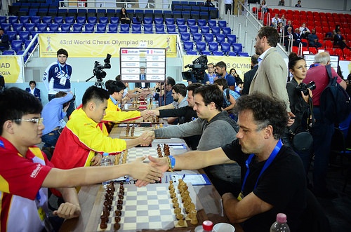 Cờ vua Việt Nam tại Olympiad 2018 ảnh 1 Co vua Viet Nam tai Olympiad 2018 anh 1