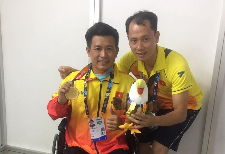 Nguyen Thanh Trung gianh HCV tai Asian Para Games hinh anh