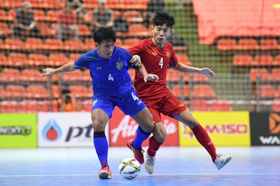 Highlights Viet Nam 1-1 Thai Lan: Vong loai U20 futsal chau A hinh anh