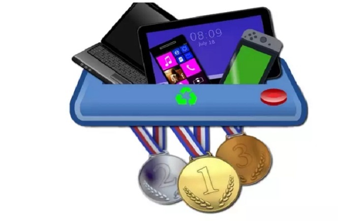 Huy chuong tai Olympic Tokyo 2020 duoc lam bang rac thai dien tu hinh anh