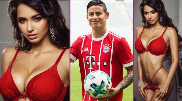 Ban gai James Rodriguez  tiep lua truoc them dai chien Liverpool vs Bayern anh 3