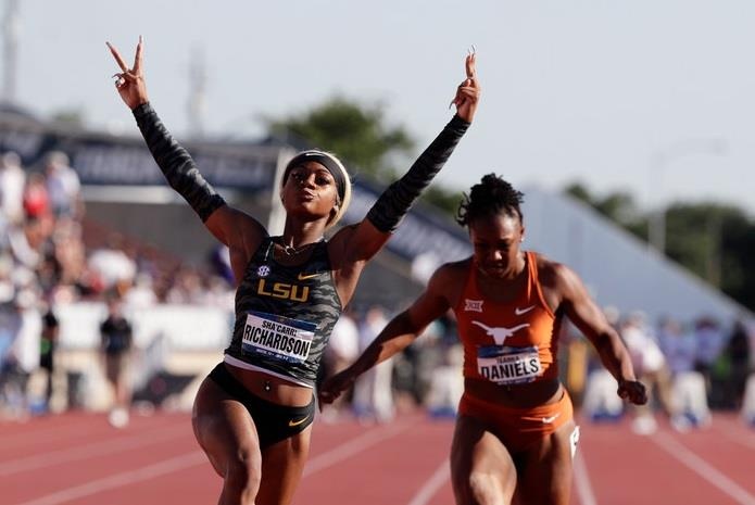 Nu VDV 19 tuoi chay 100 m nhanh nhat the gioi nam 2019 hinh anh