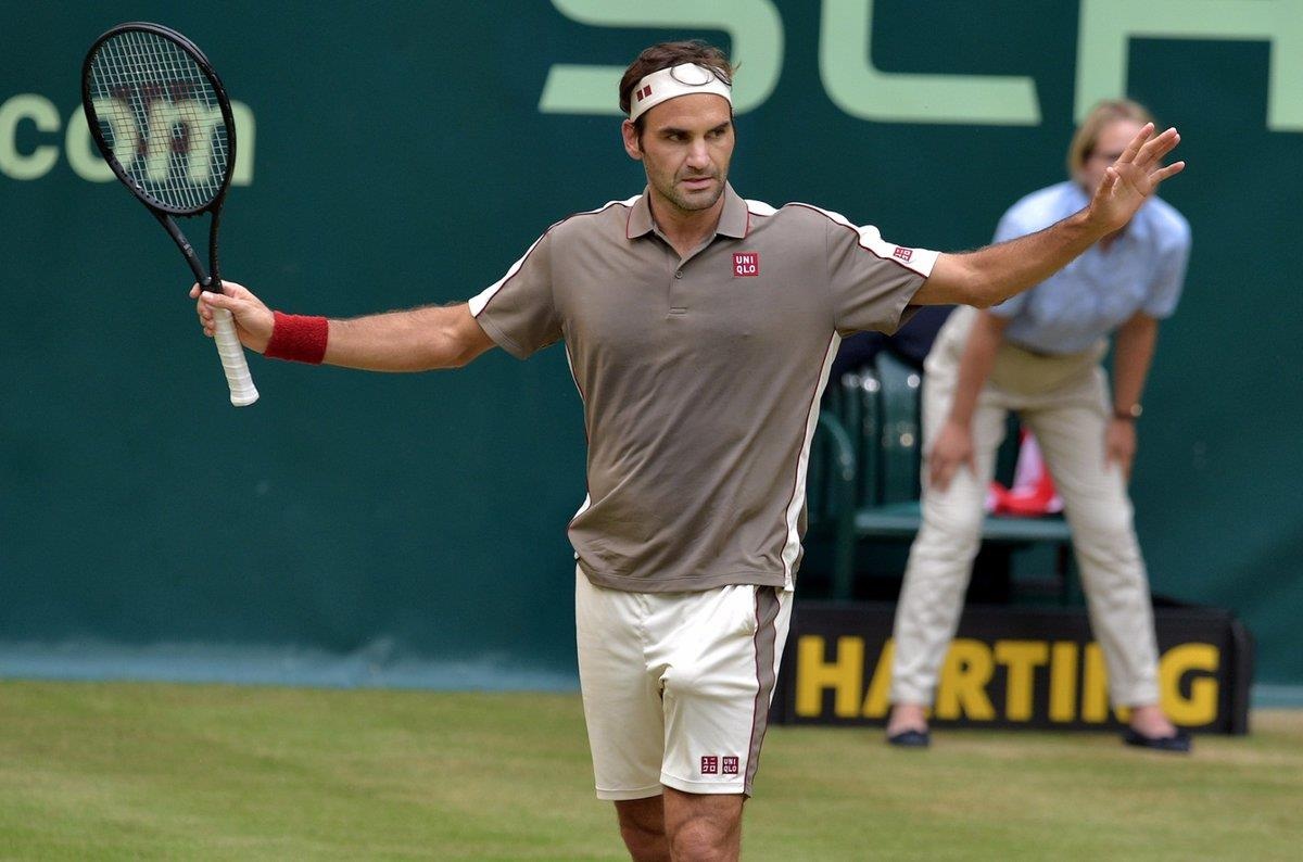 Federer vao ban ket Halle Open anh 1