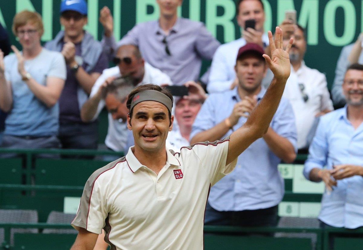 Federer vao chung ket Halle Open anh 1