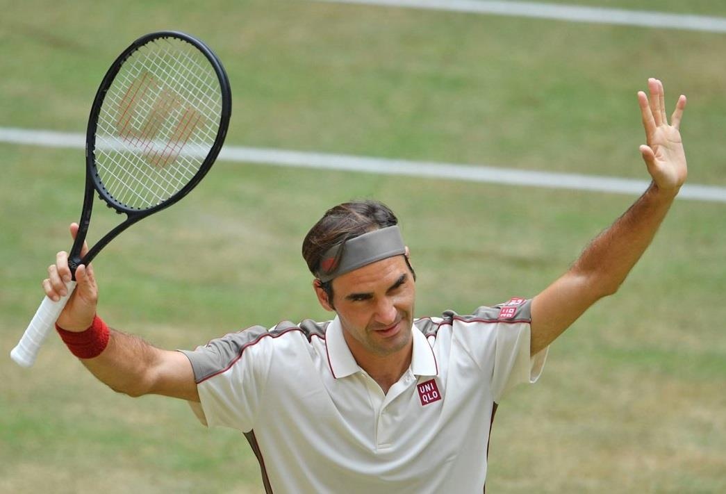 Roger Federer vo dich Halle Open lan thu 10 hinh anh