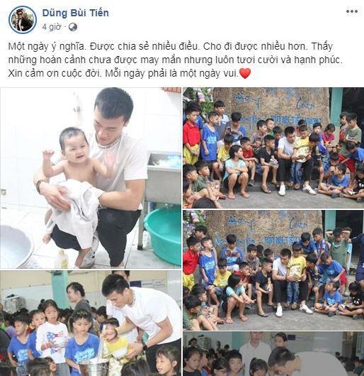 Thu mon Bui Tien Dung cham soc tre anh 1