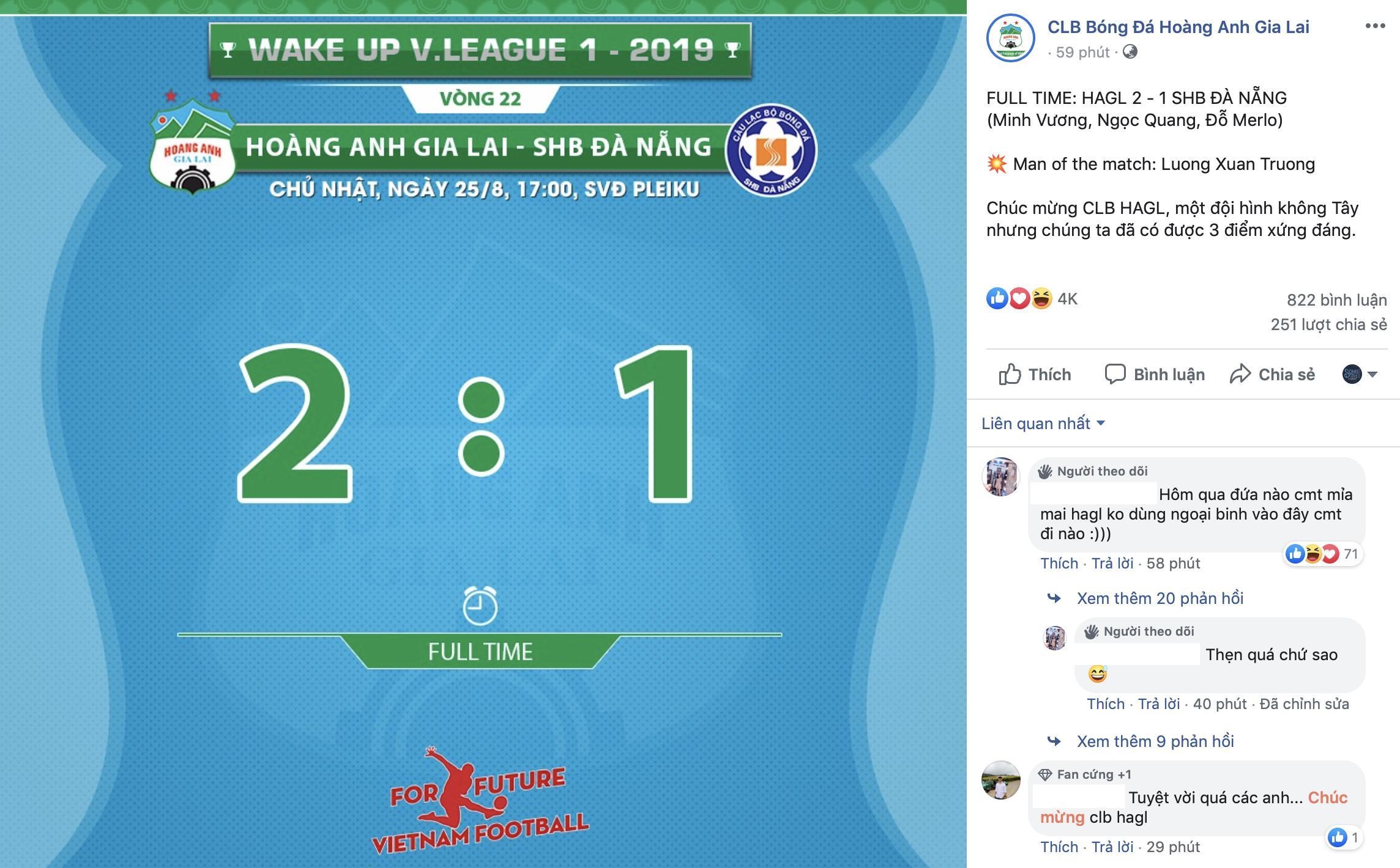 CĐV vui mừng sau chiến thắng của HAGL ảnh 1 CDV vui mung sau chien thang cua HAGL anh 1