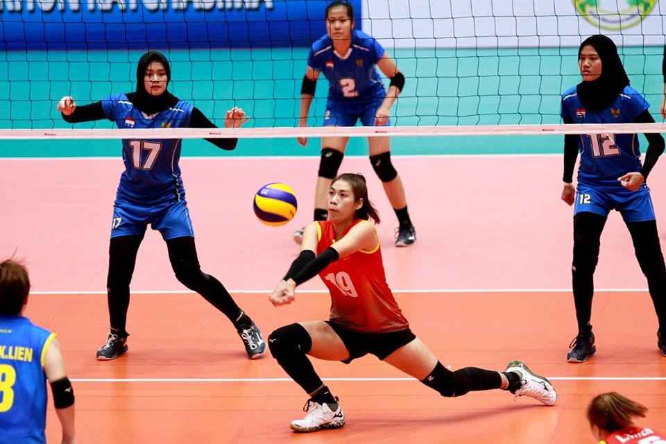 Bong chuyen nu Viet Nam thua Indonesia anh 2