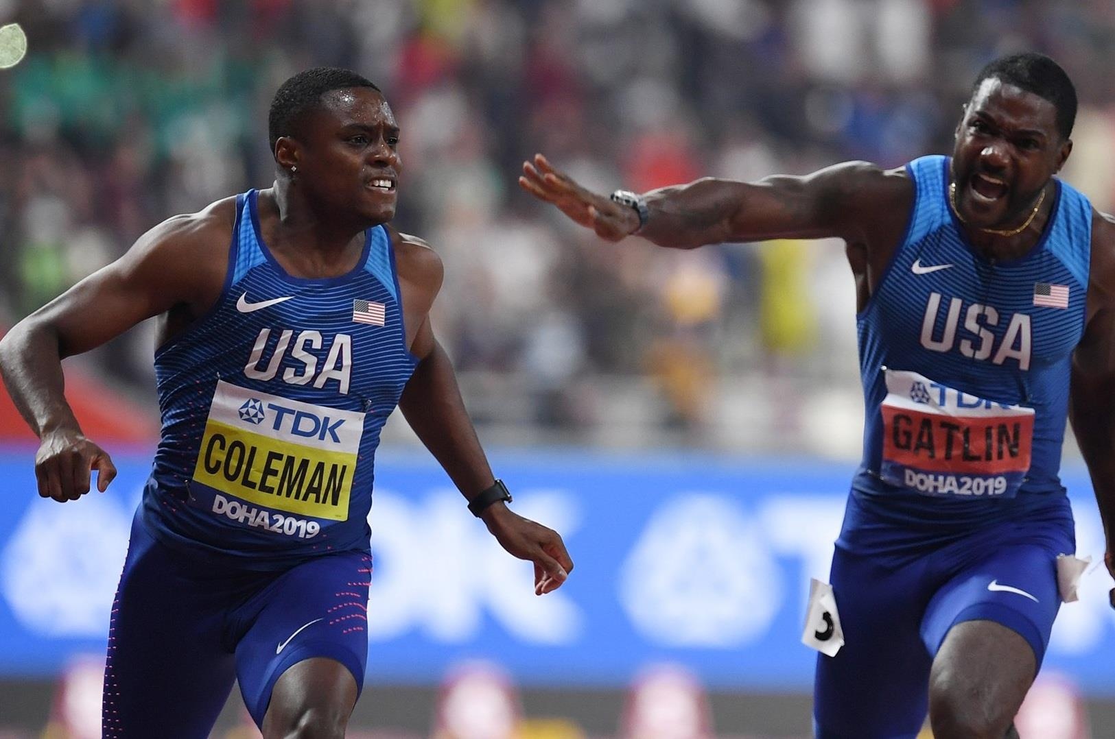 Coleman chay 100 m nhanh nhat the gioi hinh anh