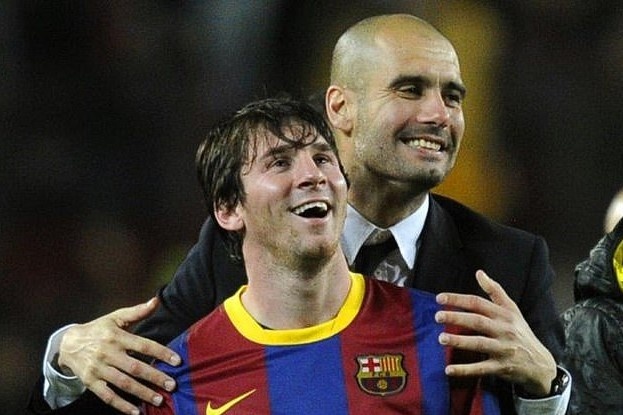 Guardiola ca ngoi Messi anh 1