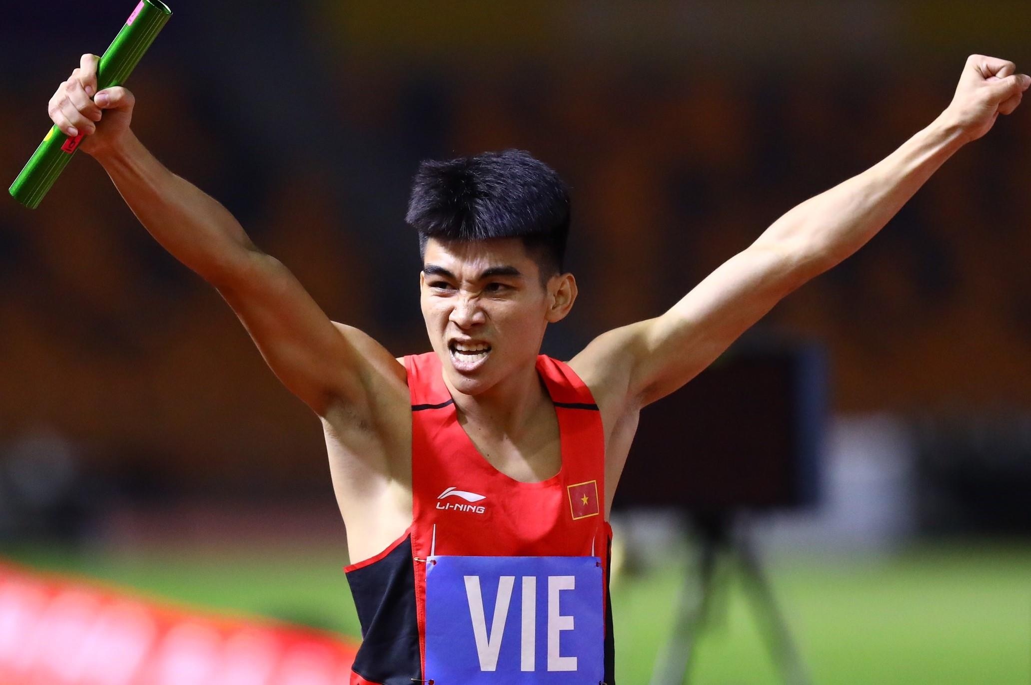SEA Games: Dien kinh giai con khat HCV, thiet lap ky luc 4x400 m hinh anh