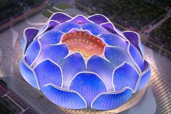 Doi bong cua Trung Quoc se xay san van dong lon nhat the gioi hinh anh