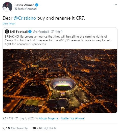 Ronaldo mua lai ten san Camp Nou anh 1