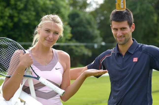 Sharapova va Djokovic tung thach dau cho bua an toi hinh anh