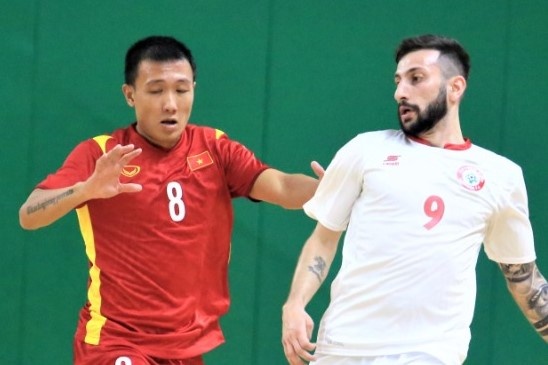 DT futsal Viet Nam hoa Lebanon o tran luot di tranh ve du World Cup hinh anh