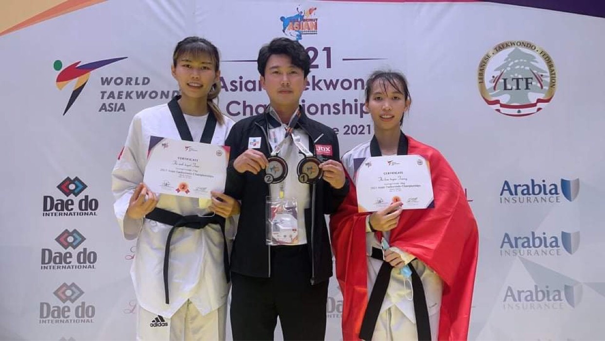 Kim Tuyen gianh HCV giai vo dich taekwondo chau A anh 1
