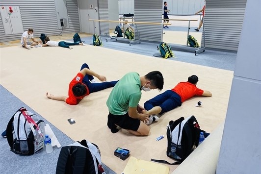 Ngay dau tap luyen cua VDV Viet Nam tai Olympic Tokyo anh 2