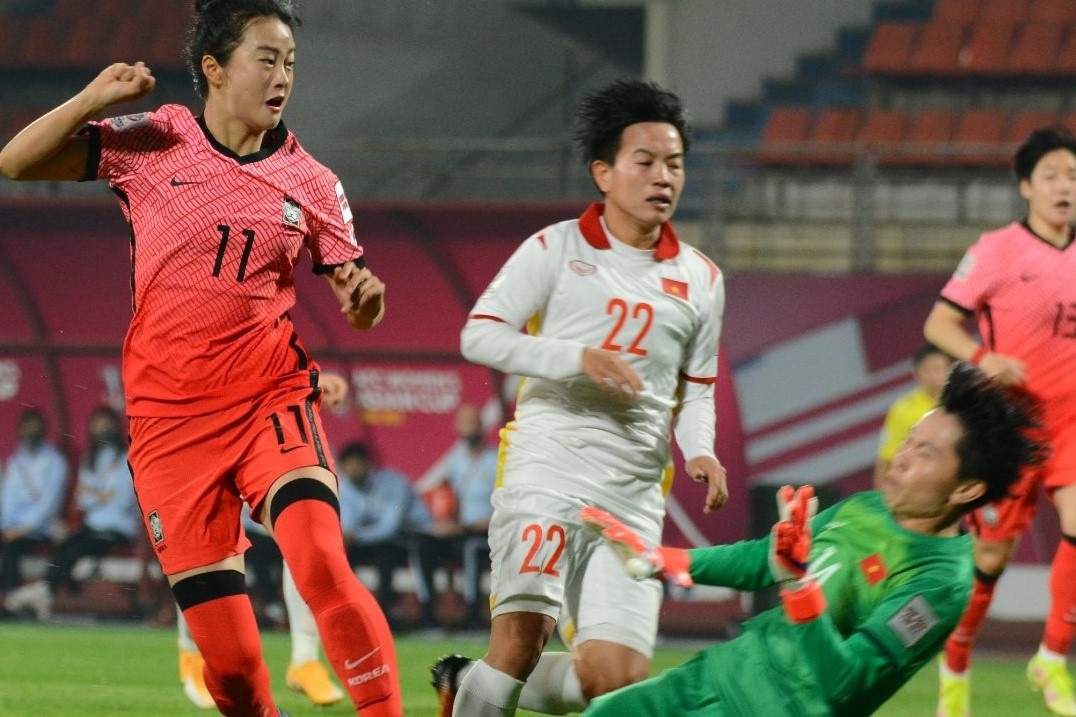 nu Viet Nam vs Han Quoc anh 1