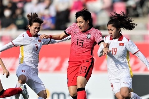 Tuyen nu Viet Nam thang Han Quoc hinh anh