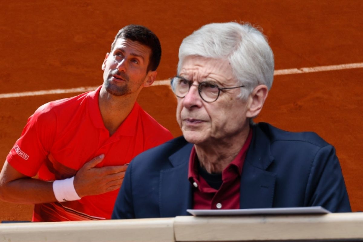Novak Djokovic vinh du khi duoc Arsene Wenger den xem hinh anh