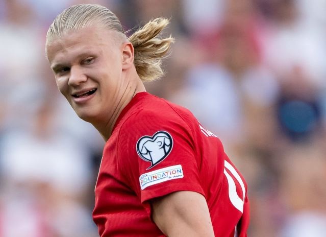 Haaland lap cu dup o vong loai EURO hinh anh