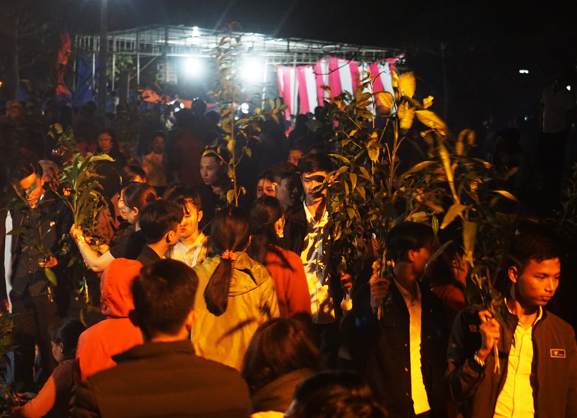 Hang nghin nguoi den phien cho chi hop rang sang mung 3 Tet hinh anh