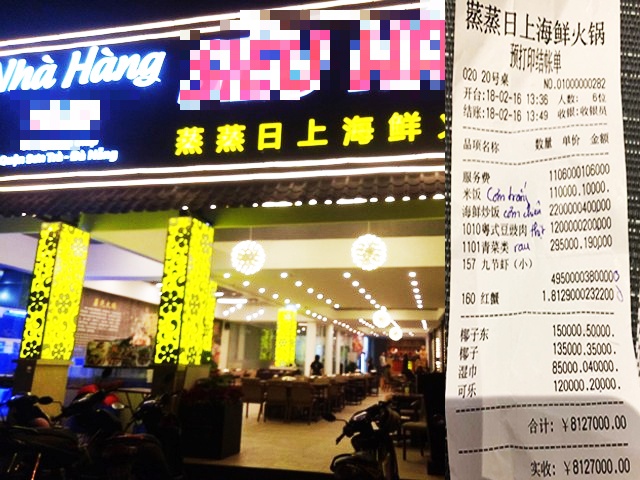 Da Nang phat nha hang 'chat chem', xuat phieu tinh tien chu Trung Quoc hinh anh