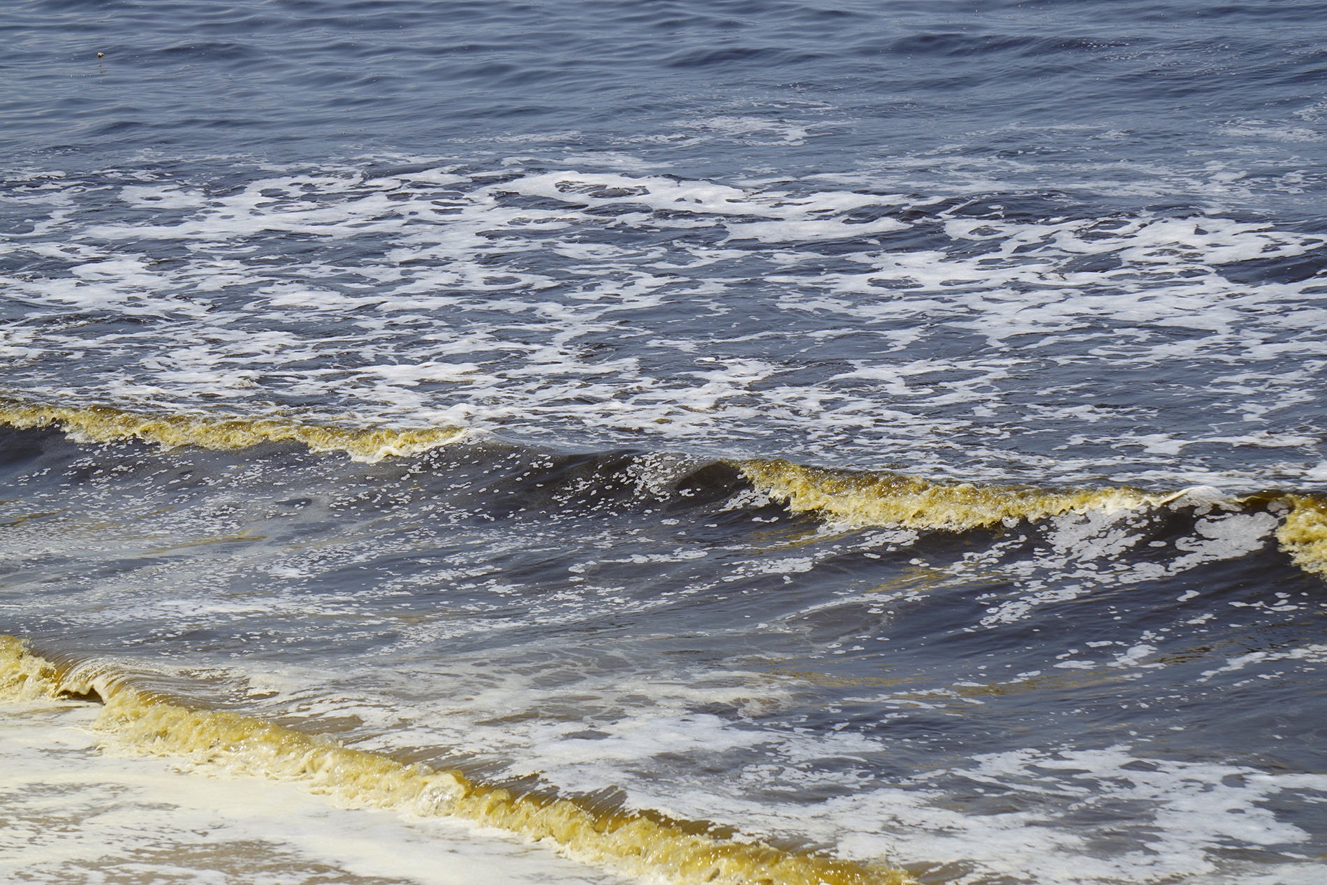 Nuoc bien Da Nang chuyen thanh mau den hinh anh