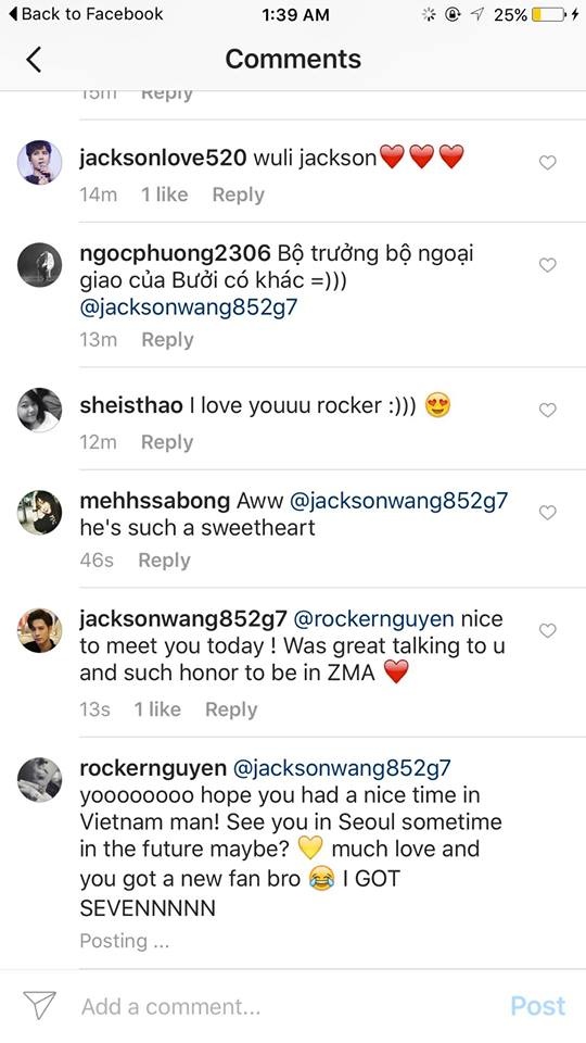 Rocker Nguyễn thân thiết với Jackson GOT7 ảnh 2 Rocker Nguyen than thiet voi Jackson GOT7 anh 2