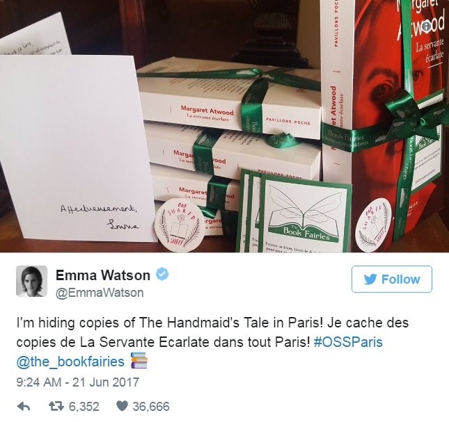 Emma Watson giau sach tai Paris anh 1
