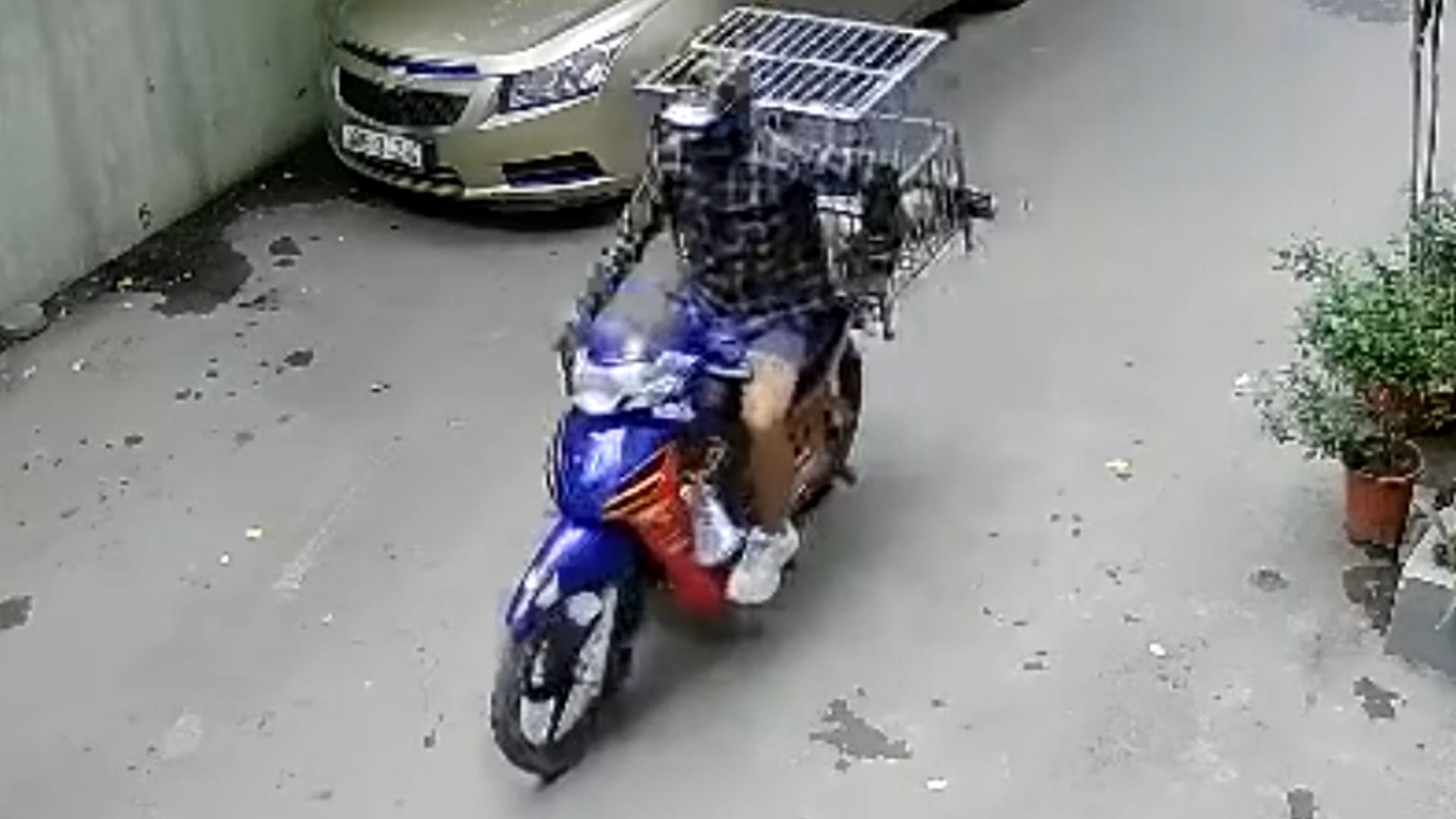 Thanh nien di xe may trom ca dan cho hinh anh