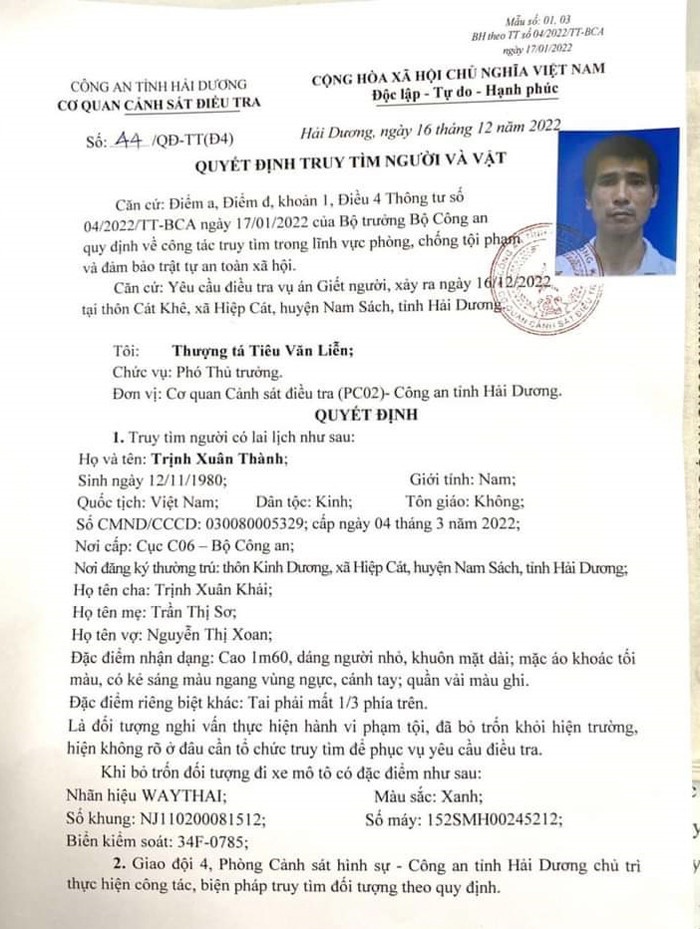 Giet nguoi o Hai Duong anh 1