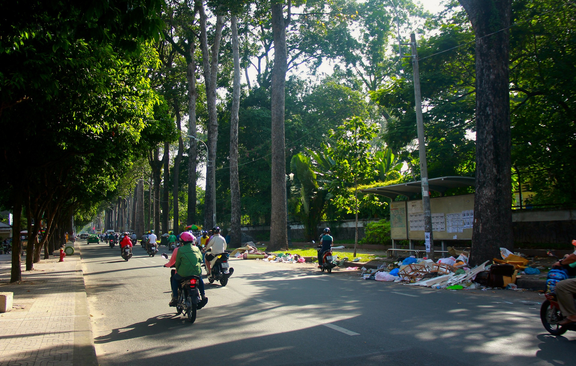 Dep bai rac boc mui hoi tren duong Sai Gon anh 1