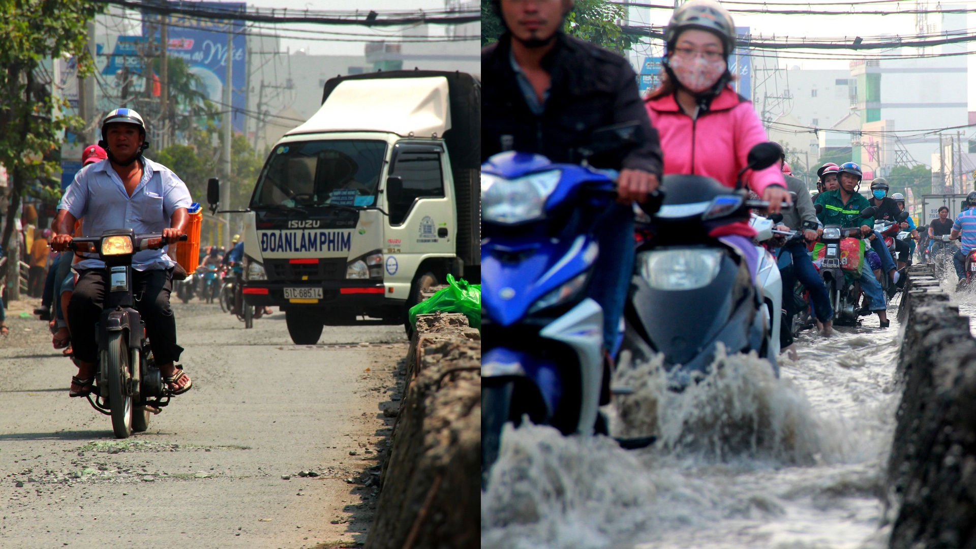 Duong Sai Gon sang ngap nhu song, trua bui mu mit hinh anh