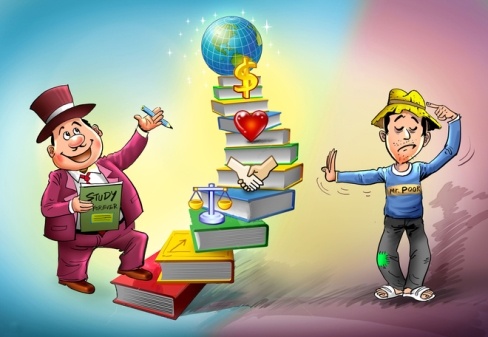 Người giàu: Luôn học hỏi và phát triển. Người nghèo: Nghĩ họ đã biết hết.