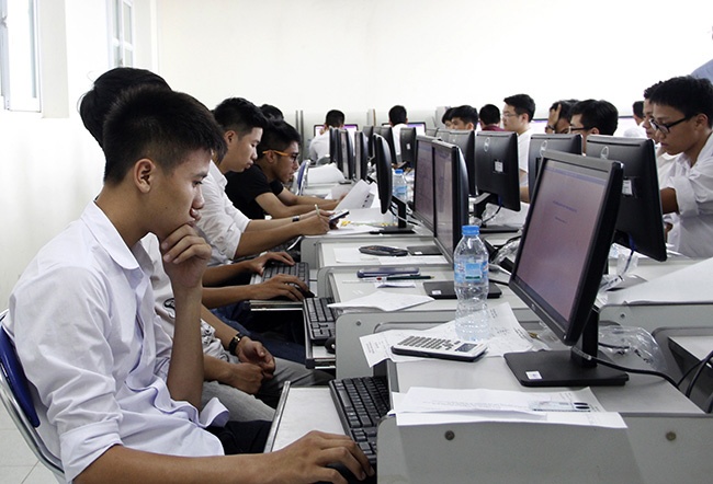 Thi Đánh giá năng lực tại ĐHQG Hà Nội (Ảnh Bùi Tuấn)
