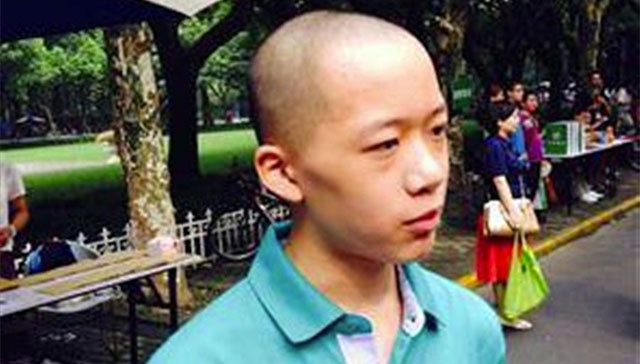 Than dong 14 tuoi trung tuyen dai hoc hang dau Trung Quoc hinh anh