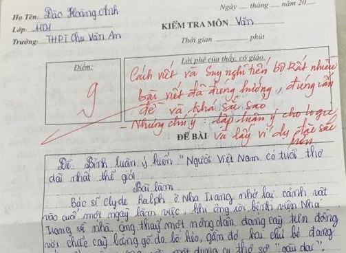 Bai van ve nguoi tre mai khong lon cua nu sinh Chu Van An hinh anh