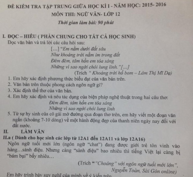 Ngon ngu tuoi teen vao de kiem tra van, hut dan mang hinh anh