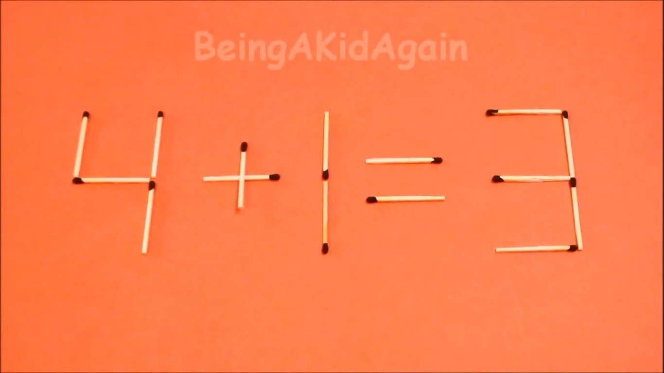 4 + 1 = 3 thành 4 + 1 = 5.