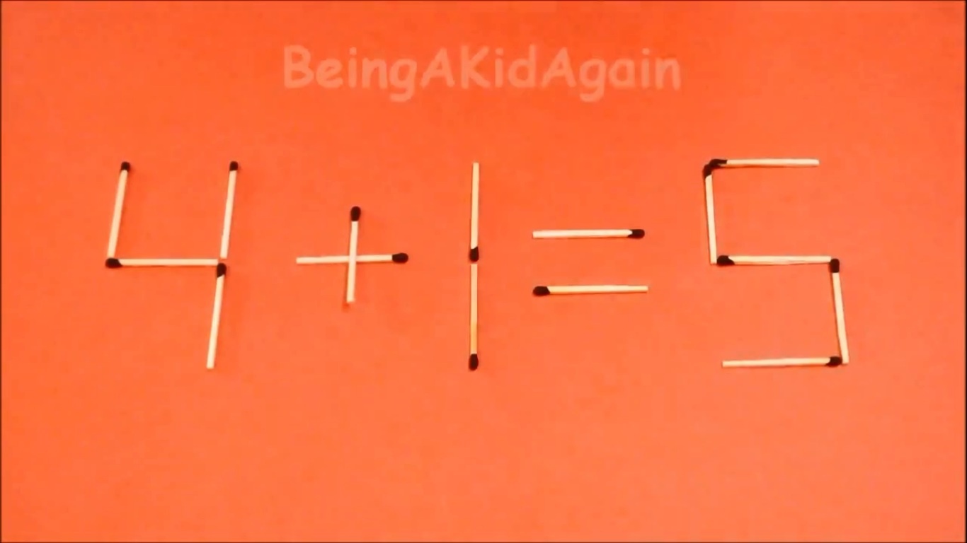 4 + 1 = 3 thành 4 + 1 = 5.