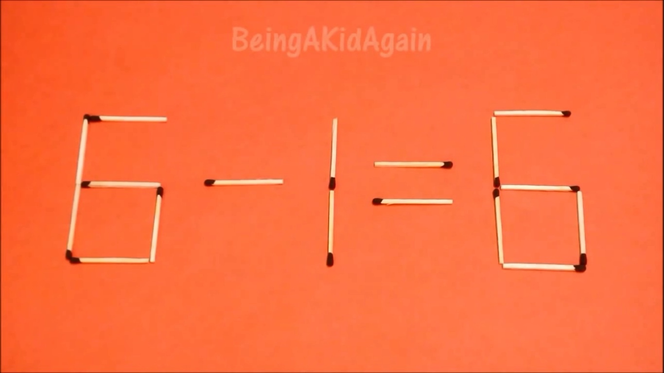 6 - 1 = 6 thành 5 + 1 = 6.