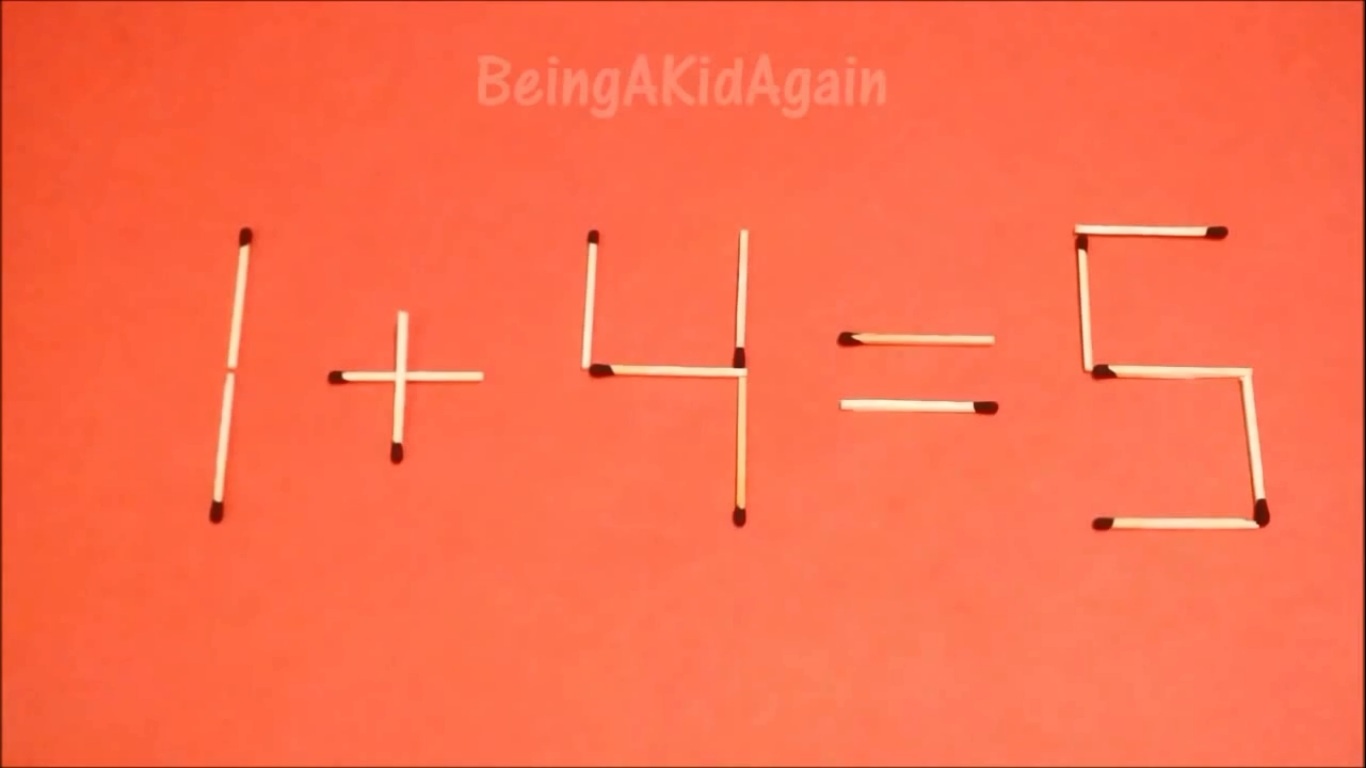 7 - 4 = 5 thành 1 + 4 = 5.