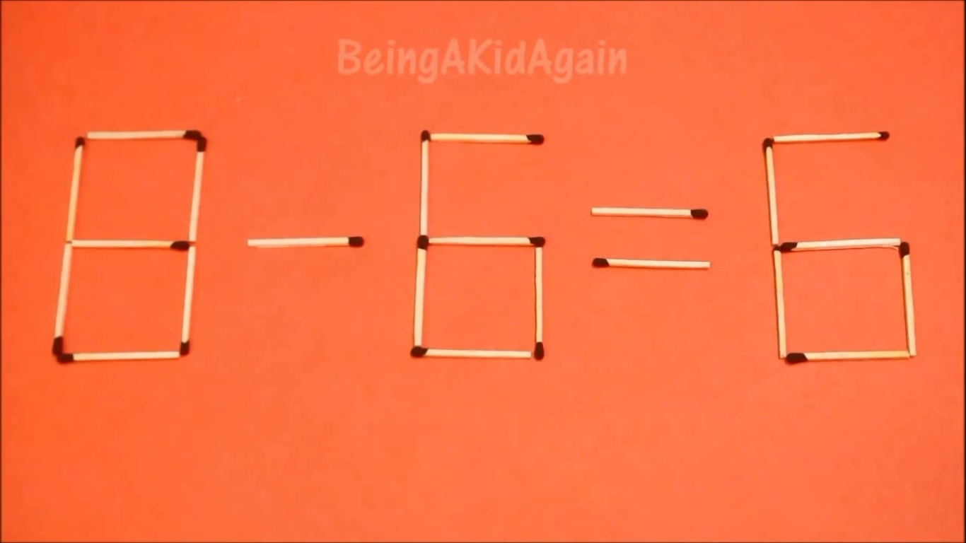 8 - 6 = 6 thành 0 + 6 = 6.