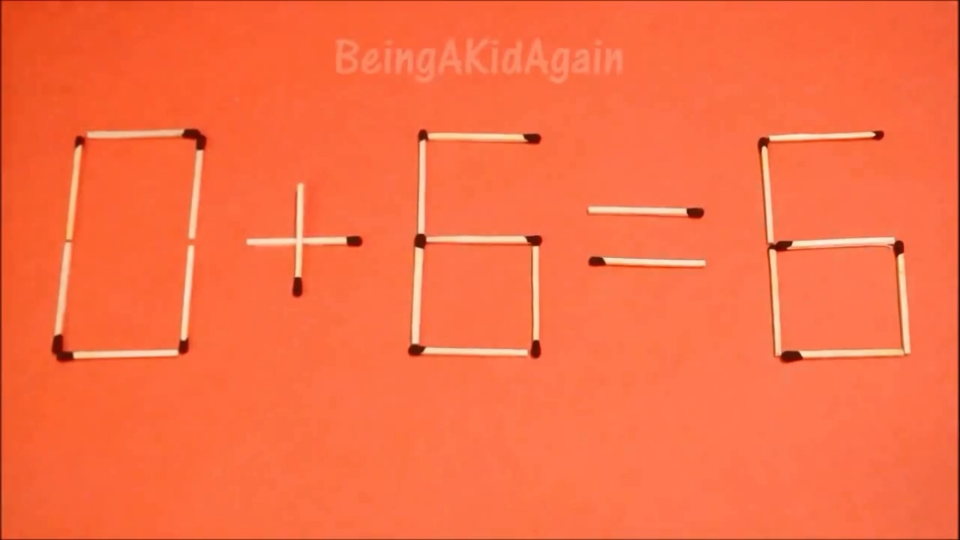 8 - 6 = 6 thành 0 + 6 = 6.