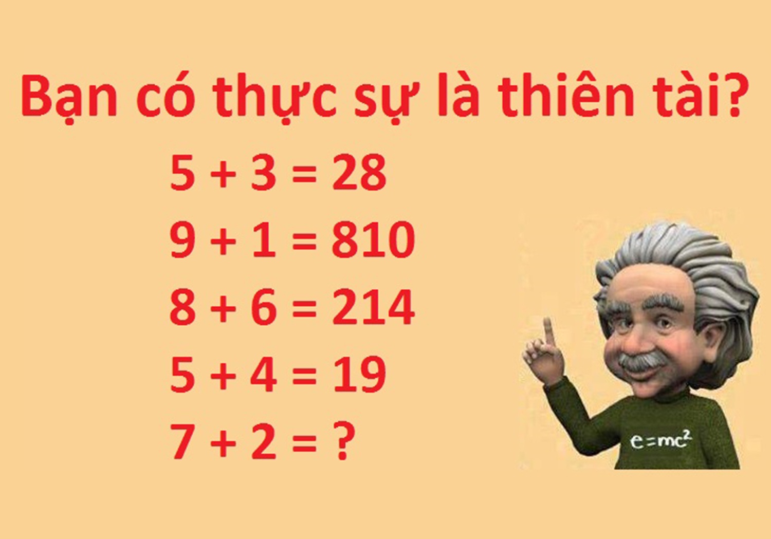 Bai toan de ma kho: 7 + 2 = ? hinh anh